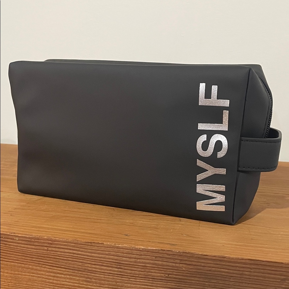 🍉 YSL MYSLF ABSOLUTE Black Toiletry Bag with Silver MYSLF Logo - Picture 8 of 16